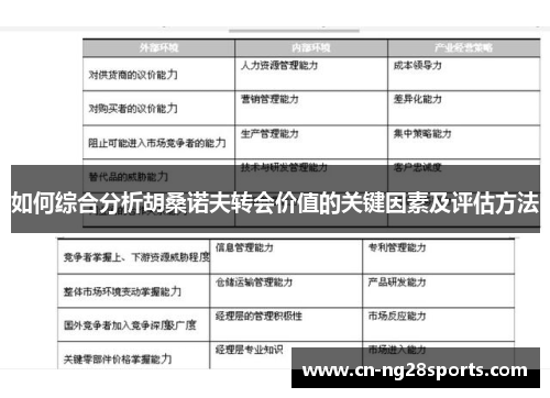 如何综合分析胡桑诺夫转会价值的关键因素及评估方法